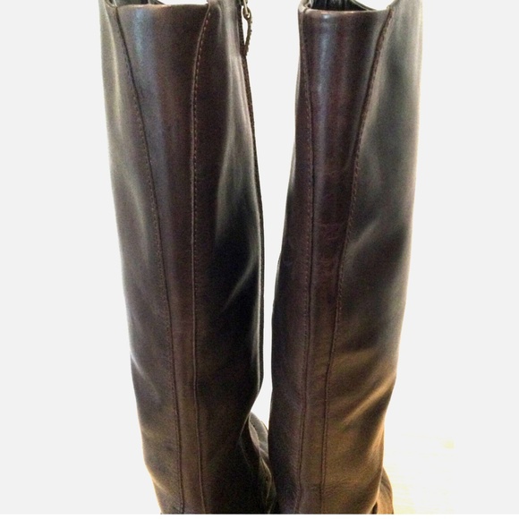 Franco Sarto Clara Riding Boots Size 9.5 Leather Upper Brown Knee High - Picture 8 of 12